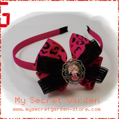 Shugo Chara ( My Guardian Characters) ! しゅごキャラ Amu Hinamori Anime Cabochon Hair Bows ( Hair Clip or Hair Band )